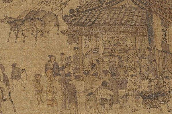 Мясная лавка из картины «По реке в день поминовения усопших», Чжан Цзэдуань, династия Северная Сун