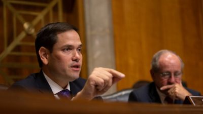 Сенатор США Марко Рубио во время слушаний в Сенатском комитете по международным отношениям. Вашингтон, 19 июня 2019 года. Stefani Reynolds/ Getty Images