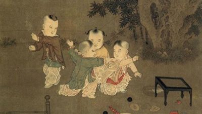 «Дети играют во дворе», династия Сун. Public Domain