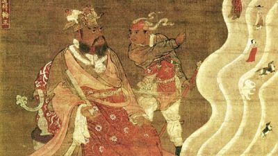 Фрагмент картины: одно из десяти судилищ ада и шесть кругов перевоплощений. Public Domain