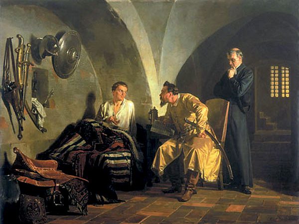 «Дмитрий Самозванец у Вишневецкого». Картина Николая Неврева (1876). общественное достояние