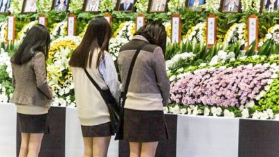 Скорбь по погибшим при крушении парома 