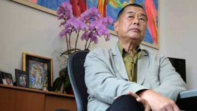 Медиа-магнат Джимми Лай, основатель Apple Daily, выступает во время интервью в Гонконге 29 мая 2020 г. в ответ на закон о национальной безопасности (Тайрон Сиу / Reuters)