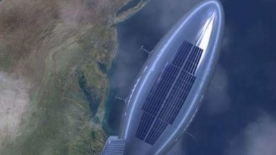 На концептуальном изображении показан высотный дирижабль Yuangmeng (Dream), который в настоящее время разрабатывается китайским режимом. Судя по всему, дирижабль основан на заброшенном оборонном проекте США. (Жэньминь жибао)