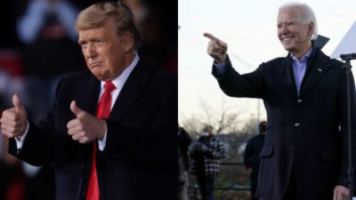 Президент Дональд Трамп (слева) и президент Джо Байден на фотографиях из архива. Getty Images; AP Photo