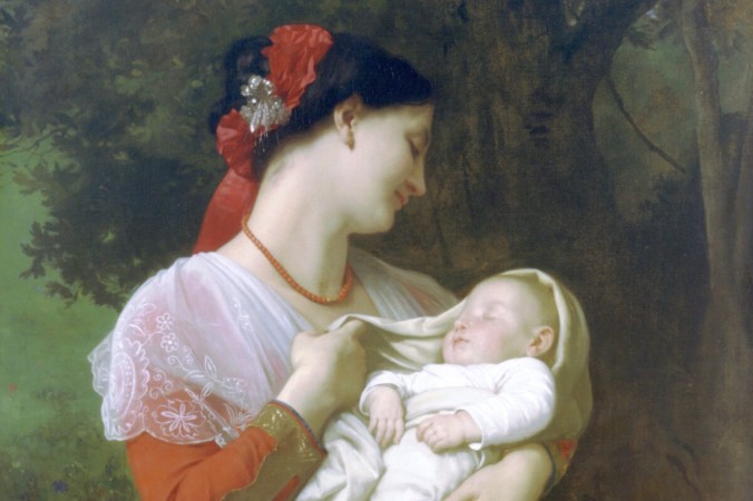 Деталь, «Материнское восхищение», художник Вильям-Адольф Бугро, 1869 г. (Public domain)