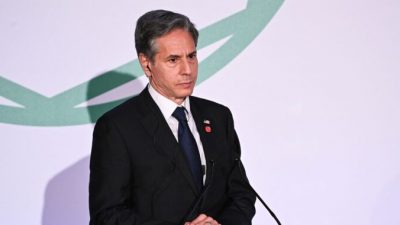 Госсекретарь США Энтони Блинкен на пресс-конференции в Риме 28 июня 2021 г. Andres Solaro/AFP via Getty Images