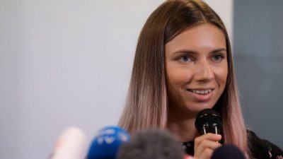 Кристина Тимановская (Photo by WOJTEK RADWANSKI/AFP via Getty Images)