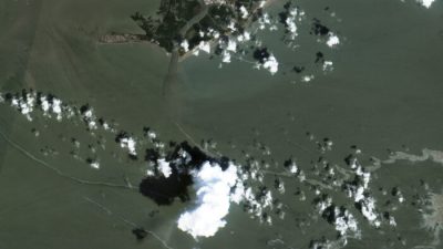 Нефтяное пятно, обнаруженное к югу от порта Фуршон, штат Луизиана, 2 сентября 2021 года. Береговая охрана США заявила 4 сентября, что бригады по очистке приступили к работе на месте значительного разлива нефти в Мексиканском заливе после урагана «Ида».