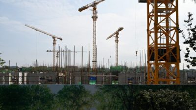 Строительная площадка жилого комплекса Evergrande в Пекине, 13 сентября 2021 г.