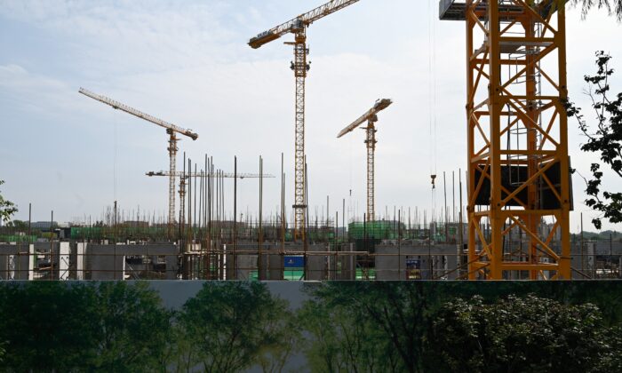 Строительная площадка жилого комплекса Evergrande в Пекине, 13 сентября 2021 г.