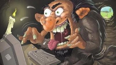 Рисунок тролля в интернете. Изображение: пикабу 