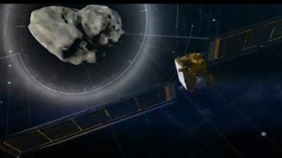 Тестирование двойного астероида (DART). Фото: NASA/Johns Hopkins APL via AP/Screenshot via The Epoch Times
