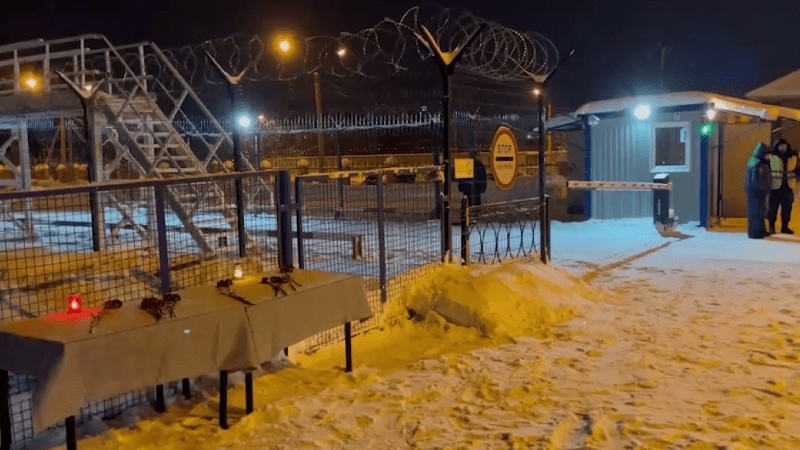 Цветы в память о погибших на шахте Листвяжная. Скриншот/видео