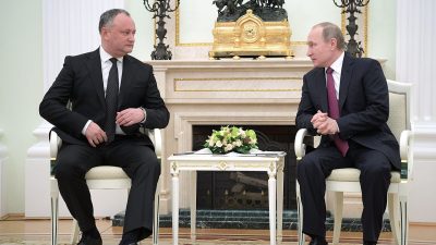  Президент Молдавии И. Н. Додон с президентом России Владимиром Путиным. Москва, Кремль, 17 января 2017 года. Фото: .wikipedia.org/Kremlin.ru/CC BY 4.0