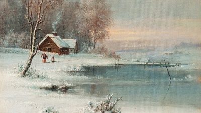 Алексей Саврасов «Берег зимой», 1891 год. Фрагмент. Фото: kartinysistoriey.ru / Public domain