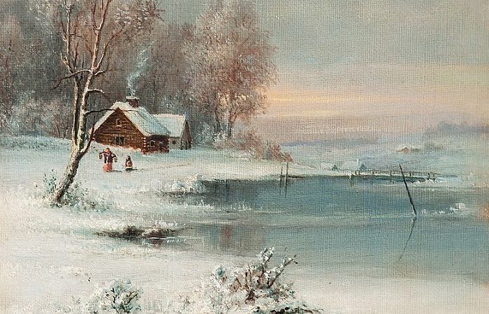 Алексей Саврасов «Берег зимой», 1891 год. Фрагмент. Фото: kartinysistoriey.ru / Public domain