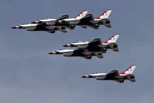 Парад самолётов-истребителей США. (Chip Somodevilla/Getty Images)