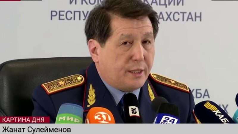 Совершивший суицид начальник полиции Жамбылской области Жанат Сулейменов. Скриншот/видео 