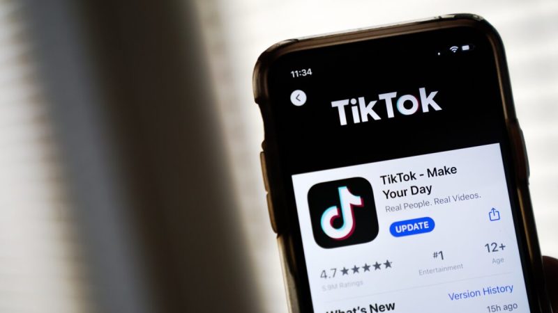 Приложение TikTok на Apple iPhone, Вашингтон, 7 августа 2020 г. (Drew Angerer/Getty Images)
