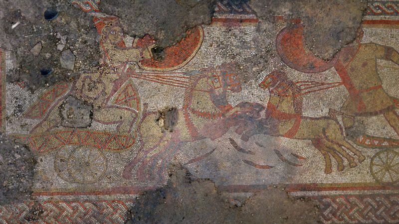 Мозаика Ратленда. (Предоставлено архивом «Историческая Англия» благодаря археологической службе Университета Лестера.)
