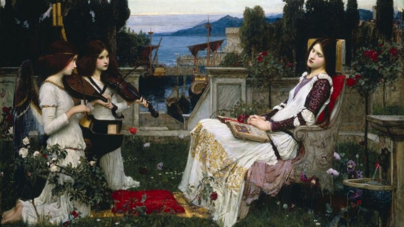 «Святая Цецилия», 1895 год, Джон Уильям Уотерхаус. Масло на холсте. (Всеобщее достояние) 