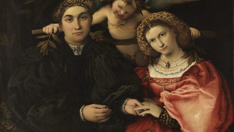 Фрагмент картины Лоренцо Лотто «Марсилио Кассотти и его жена Фаустина», 1523 год. Музей Прадо, Мадрид, Испания. ((Prado Museum) 
