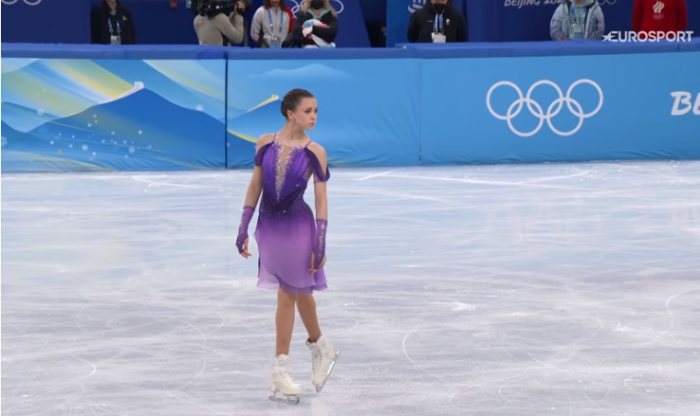 Камила Валиева выступает с короткой программой. Скиншот/youtube
