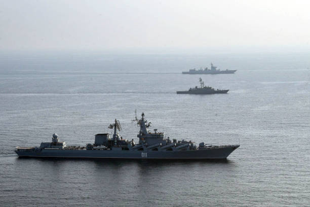 Боевые учения на море. Фото: /Iranian Army office/AFP via Getty Images