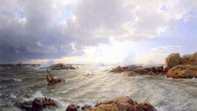 «Бреннинг Вед Ханко», 1890 г., Ханс Гуде. (Public domain) 