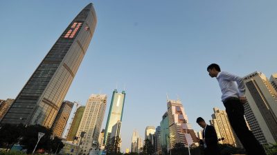 Небоскрёбы Шэньчжэня в провинции Гуандун, Китай. (Peter Parks/AFP/Getty Images) 