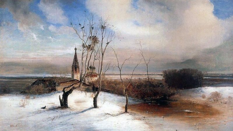 Алексей Саврасов «Весна. Грачи прилетели», 1872 год