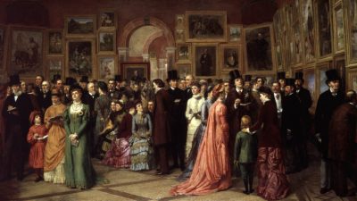 «Частный взгляд на Королевской Академии», 1883 год, Уильям Пауэлл Фрит. Королевская Академия художеств, Лондон. (Всеобщее достояние)