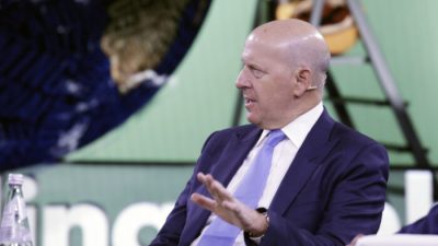 Дэвид Соломон, председатель и главный исполнительный директор банка GoldmanSachs, на глобальном бизнес-форуме Bloomberg в Нью-Йорке 25 сентября 2019 г. (KenaBetancur/AFPviaGettyImages)
