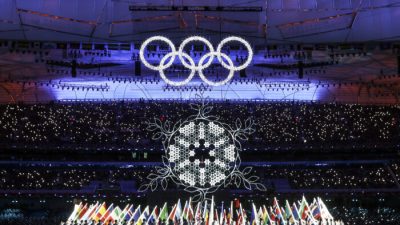 Во время церемонии закрытия зимних Олимпийских игр 2022 года в Пекине на 16-й день на Пекинском национальном стадионе в Пекине, Китай, 20 февраля 2022 года. (MajaHitij/GettyImages)