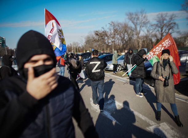 Протестные движения в России. Фото: OLIVER BUNIC/AFP via Getty Images
