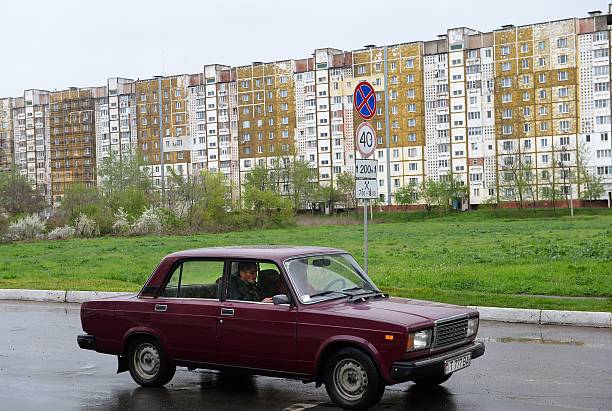 Автомобиль «Лада», хорошо известный в бывшем СССР. Фото: DANIEL MIHAILESCU/AFP via Getty Images