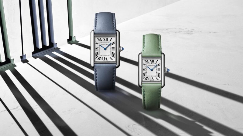 Линия Tank Must от Cartier. Часы оснащены фотоэлементами, работающими на солнечной энергии. (Любезно предоставлено Cartier)
