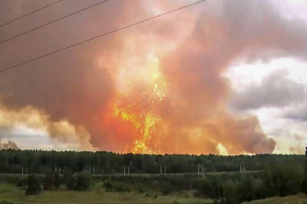 В Белгородской области загорелся склад боеприпасов Фото: OSA TV/AFP via Getty Images