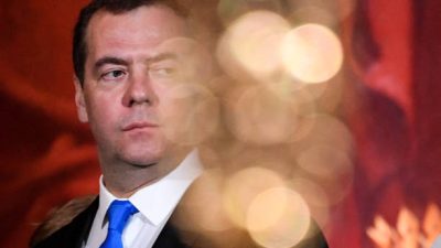 Заместитель председателя Совета безопасности РФ Дмитрий Медведев. Фото: KIRILL KUDRYAVTSEV/AFP via Getty Images
