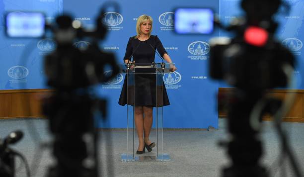 Официальный представитель МИД России Мария Захарова. (YURI KADOBNOV/AFP via Getty Image)