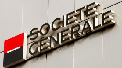 Логотип Societe Generale Private Banking в офисном здании в Цюрихе, 13 октября 2016 г. (Arnd Wiegmann/Reuters)
