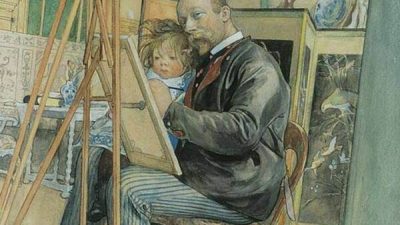 «Автопортрет с Бритой», Карл Ларссон, 1898 год. Частная коллекция. (Общественное достояние)