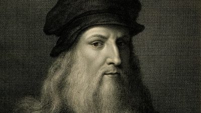 «Леонардо да Винчи» Рафаэлло Моргена. Гравюра. Кливлендский художественный музей. Фрагмент. (Всеобщее достояние)
