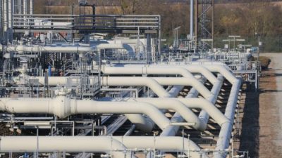Компрессорная станция газопровода Ягал возле Мальноу, Германия, 21 марта 2022 года. (Sean Gallup/Getty Images)