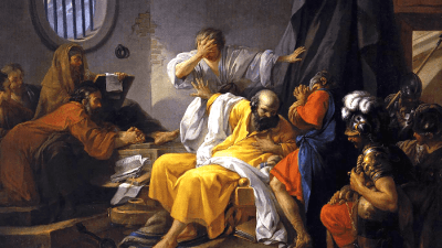 «Смерть Сократа», Жак Филипп Жозеф де Сен-Кантен, 1762 г. | Jacques Philippe Joseph de Saint-Quentin/Public Domain