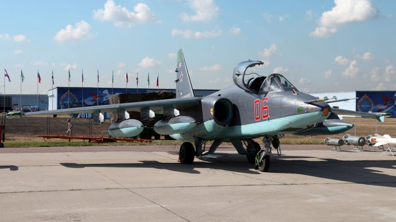 Штурмовик Су-25 на праздновании столетия ВВС РФ, 2012 год. Фото:  Vitaly V. Kuzmin/ commons. wikipedia.org/CC BY-SA 4.0