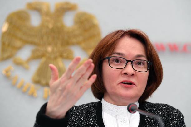 Глава Центрального банка России Эльвира Набиуллина. (NATALIA KOLESNIKOVA/AFP via Getty Images)