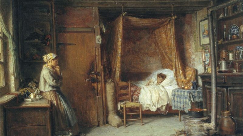 «Больной ребёнок», XIX век, автор Карл Кунг. (Public Domain)
