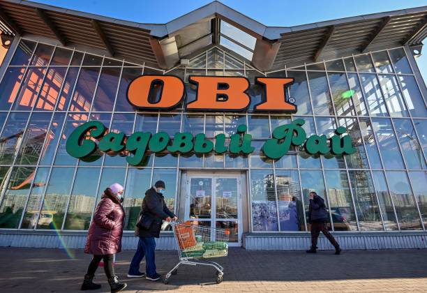 Гипермаркет OBI немецкой многонациональной компании по розничной торговле товарами для дома OBI GmbH & Co. Deutschland KG, в Москве 10 марта Фото: AFP via Getty Images